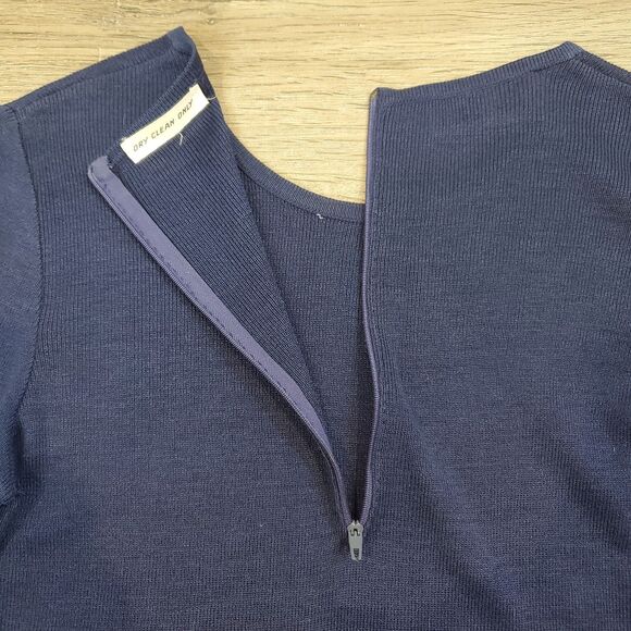 Rare Vintage 70s Goldworm Tussah Silk Knit Top Royal Blue Italy Luxury Designer - Picture 10 of 11